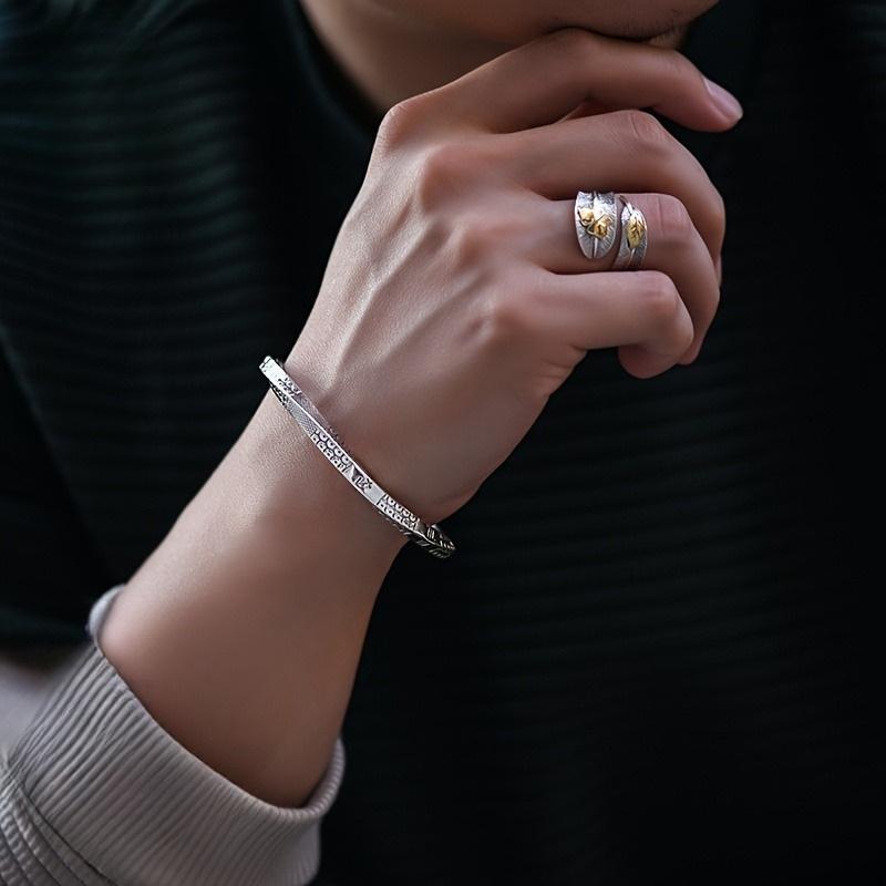 Men's Adjustable Bracelet, Vintage Forest Solid Bracelet, Exquisite and Mysterious Classic Design, Valentine's Day Christmas Gift.