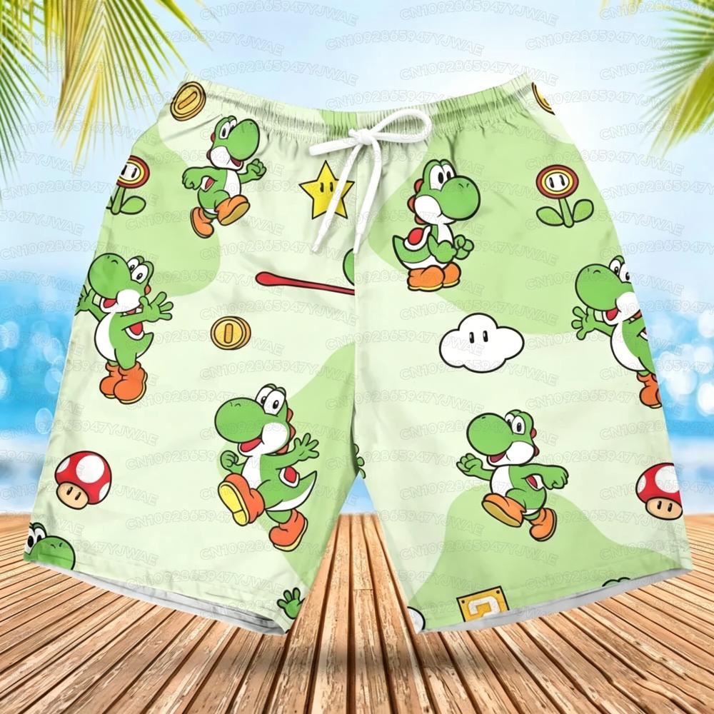 Summer Men's Women's Quick-Drying Beach Shorts Luigi Yoshi Printed Shorts for Beach Swimming Pools Gyms and Outdoor Sport