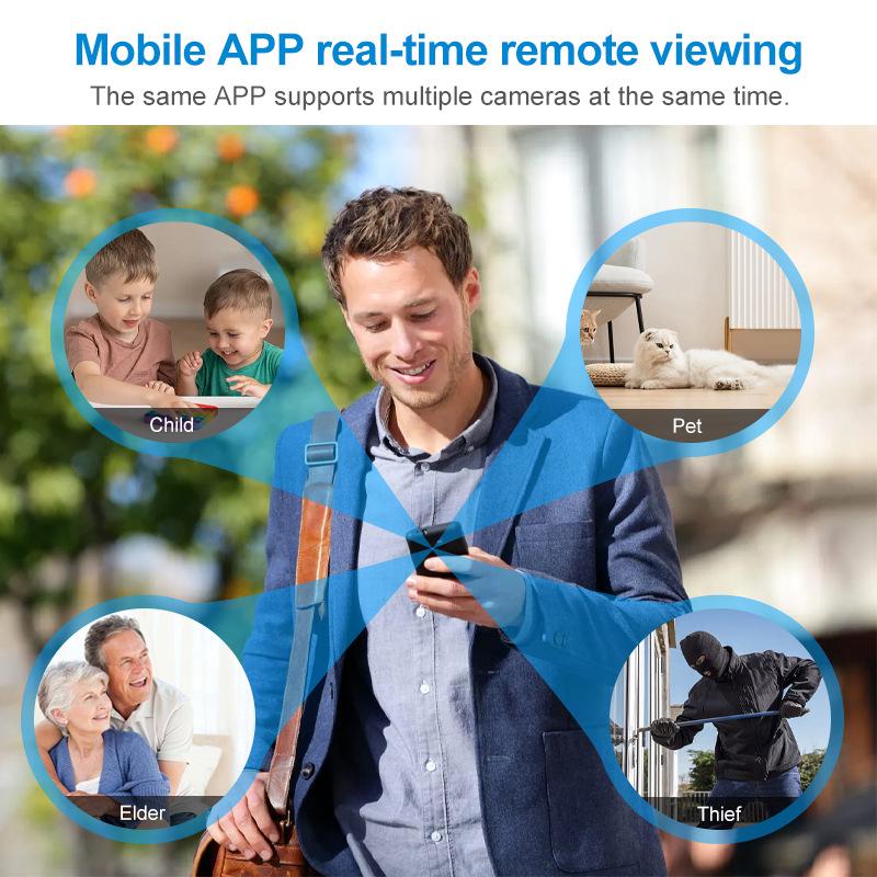 Bezdrátová vnitřní HD kamera A9 s nočním viděním a detekcí pohybu