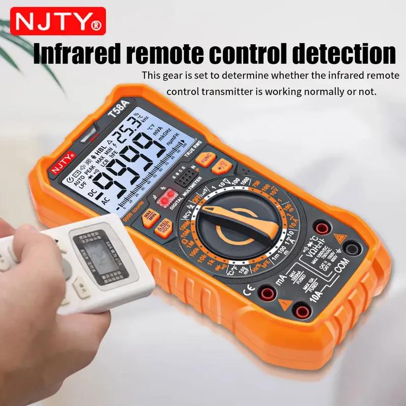 TY T58A/B  NCV Digital Multimeter 9999 words Auto Ranging AC/DC voltage meter Flash light Back light Large Screen like RM113D