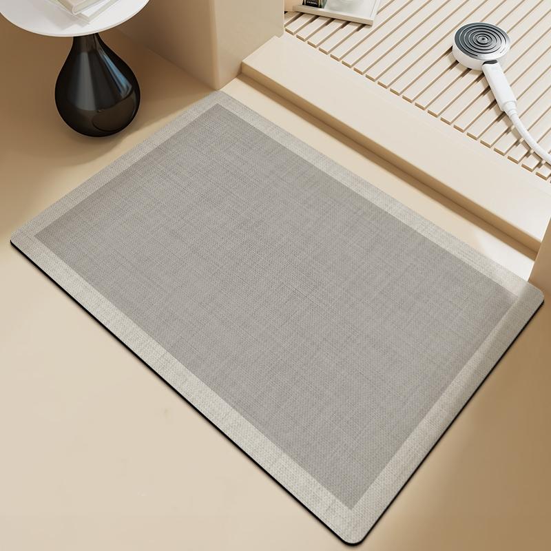 

Silica Mud Absorbent Pad Bathroom Floor Mat Handwashing Area Quick-Drying Mat Bathroom Floor Pad Anti-Slip Carpet 40x60cm 16x24inch
