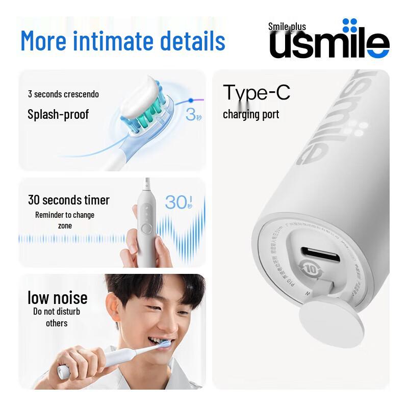 usmile P10 Sonic Electric Toothbrush CN plug (adapter included)