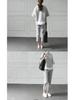 Spring 2024 Women's Two-Piece Slit Top & Cropped Pants Casual Set