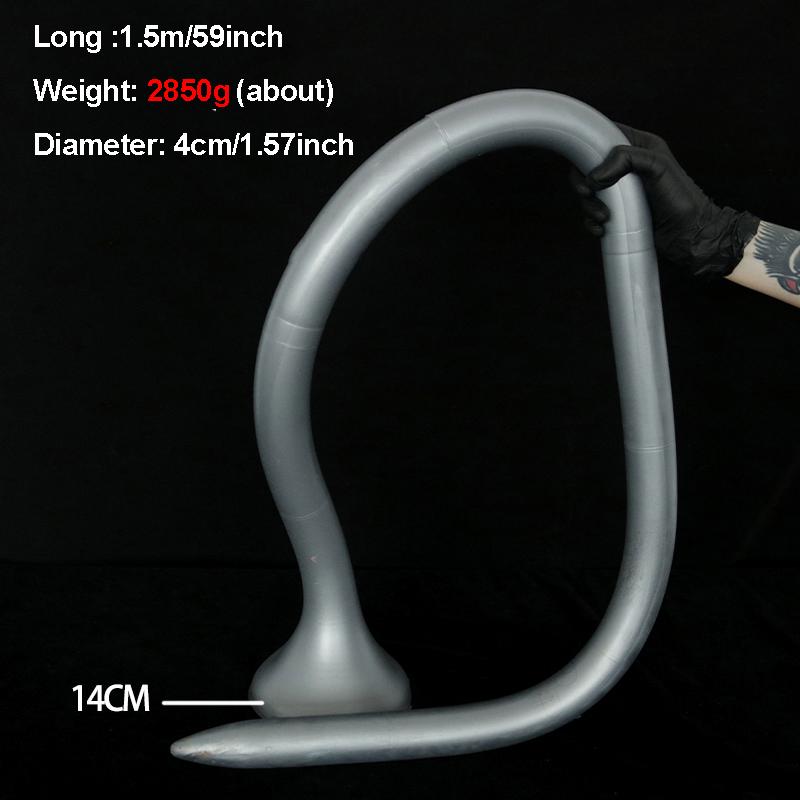 59inch Super Long Butt Plug Soft Liquid Silicone Anal Plug BDSM Adult Sex Toys for Women Men Anal/G-spot Massage Depth Anal Plug