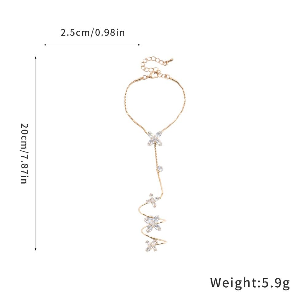 Adjustable Zircon Butterfly Bracelets Elegant Retro Flower Adjustable Flower Bracelets Personality Charm Multi Functional