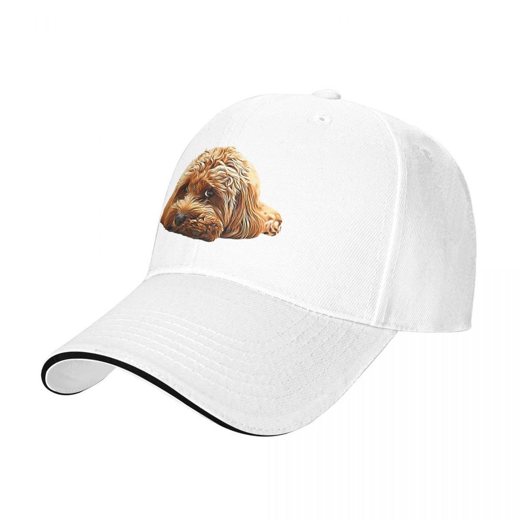 Cockerpoo Puppy Designer Dog Poodle Mix Baseball  Fashion Baseball Hats Breathable Casual Casquette Outdoor Unisex