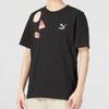 PUMA Logo Print Crew Neck Short Sleeve T-Shirt Men Tops Black 623250-01
