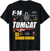 F14 Tomcat Marine-Kampfjet Diagramm Grafik T-Shirt 100% Baumwolle Rundhals Sommer Kurzarm Lässig Unisex T-Shirt Größe S3XL