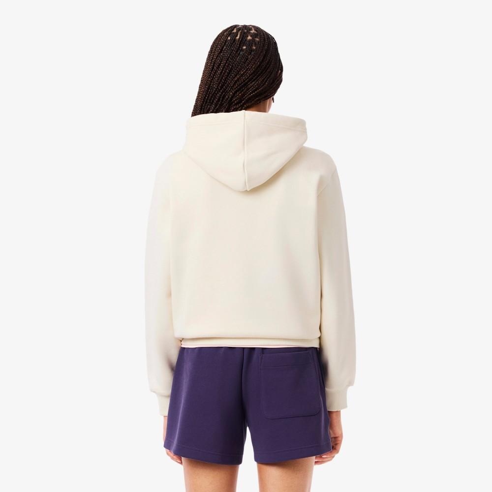 Lacoste Women's Fluffy Lettering Hooded Sweatshirt SF5243-55NXFJ
