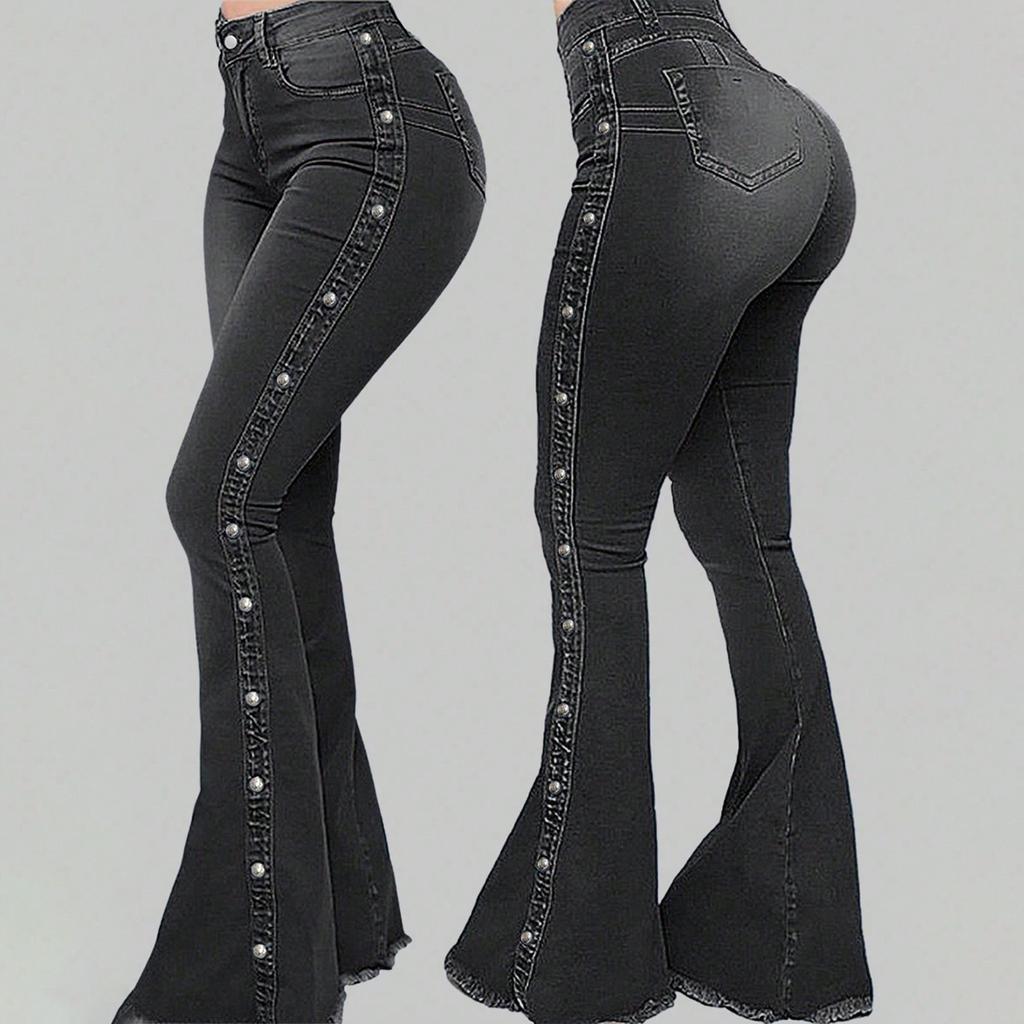 Women's Skinny Trend Ripped Casual Fashion Straight Leg Jeans