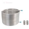 50ft(15.2M) Heat Exchange Recirculating Mash System(HERMS) Coil 10"/12" Diameter 1/2"OD Tubing 304SS Hot Liquor Tank Chiller