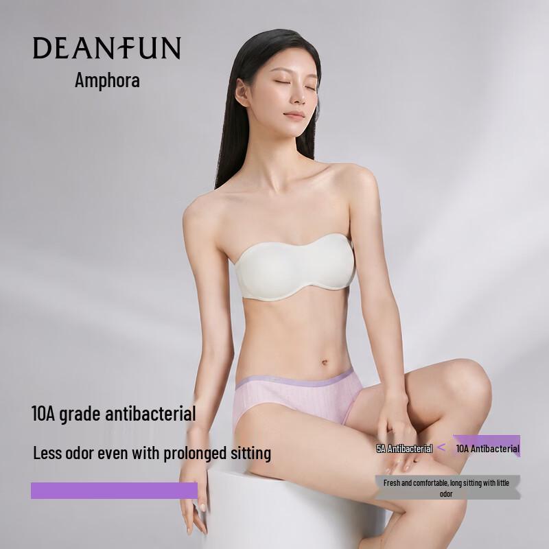 Diafen Women's Natural Cotton Antibacterial Mid-Waist Panties