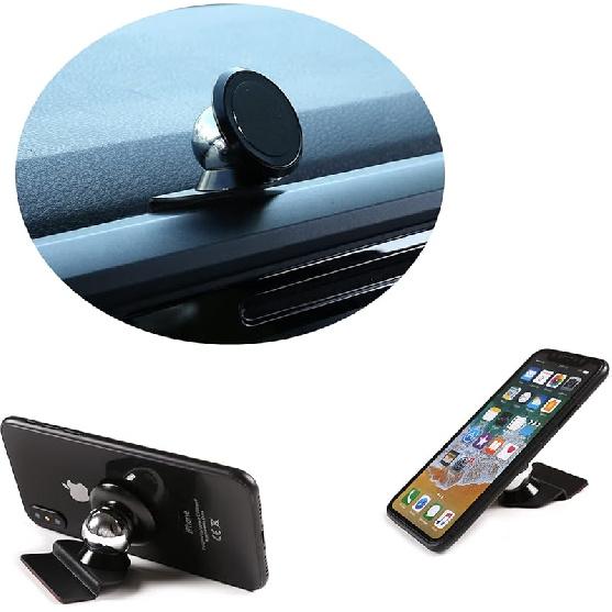 Car Phone Mount Fit for Tacoma 2016-2022,Phone Mount for Car Vent,Dashboard Hands Free Car Phone Holder Mount,Retractable Straight Phone Stand,Black Magnetic Suction Style A