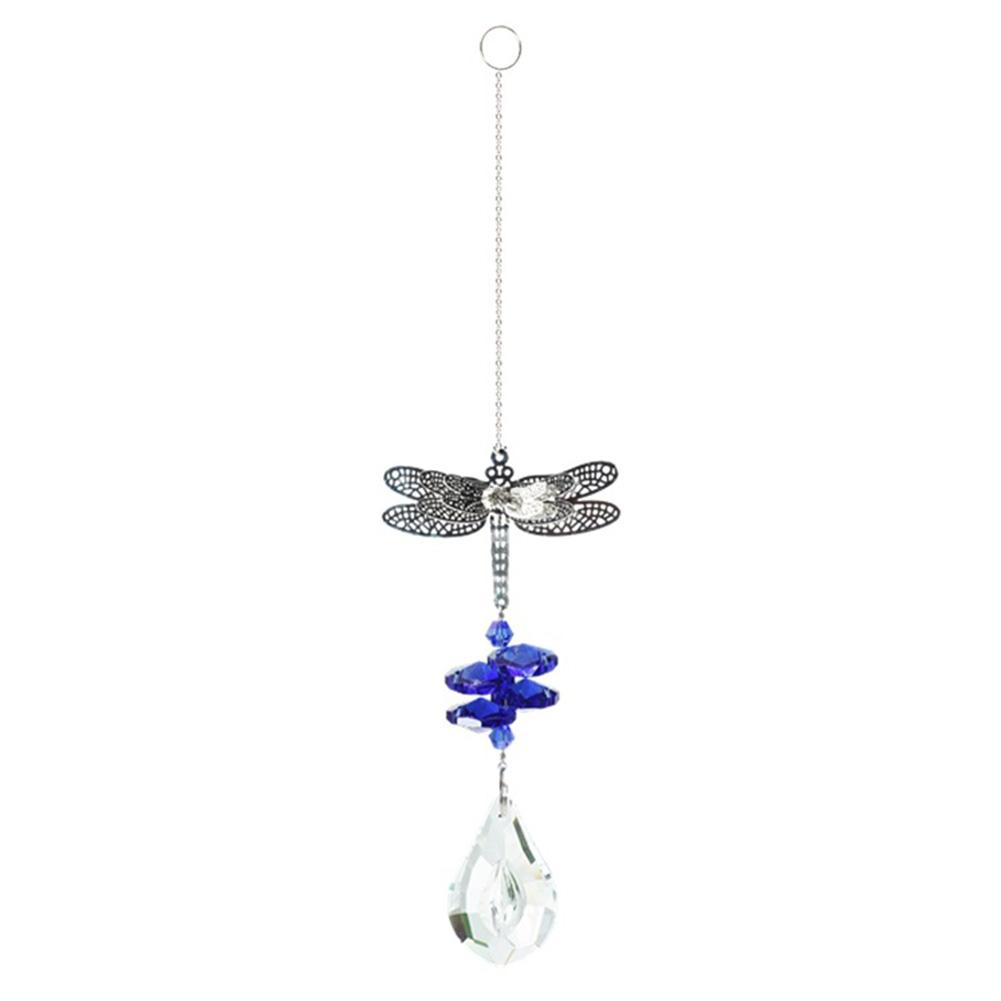 

Стрекоза Ручной работы Подвесная Хрустальная Гирлянда Подвеска DIY Люстра Ювелирное украшение Центральная часть Окно Сад Декорация