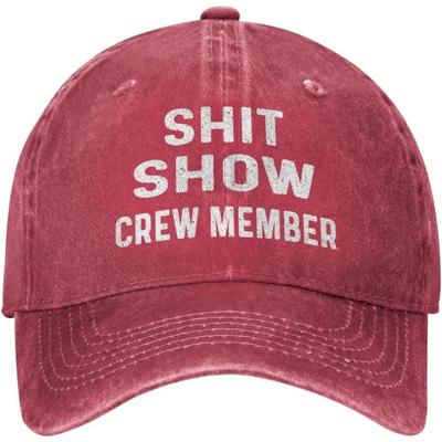 Funny Hat Shit Show Crew Member Hat Women Dad Hats Adjustable Caps