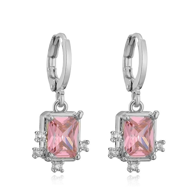 HECHENG, Small Pendant Earrings Shell Flower Sports Sweet and Cute Women's Zircon Party Earrings 1 Pair
