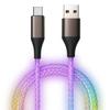 Type C LED USB Cable 60W RGB LED Light USB-C/Light Usbc Luminous Phone Charging Cable 3 In 1 Pure Copper USB Data Cable