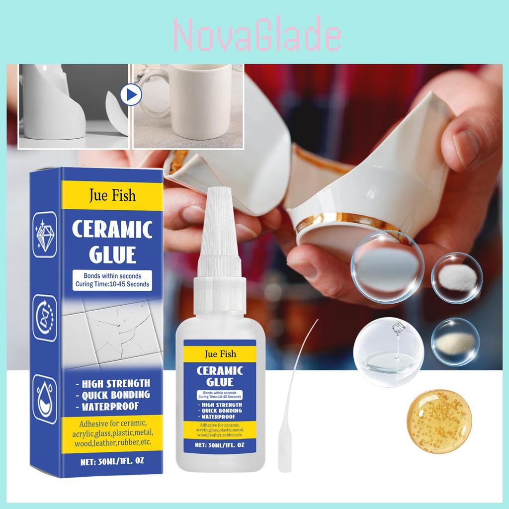 Jue Fish High-performance Ceramic Repair Glue 30ml Ideal For Quick Household Fixes
