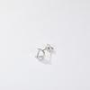 1 Stück 925 Silber Buchstaben D Zirkon Ohrstecker Ohrringe für Damen/Herren 2 Krappen Tragus Knorpel Piercing Schmuck