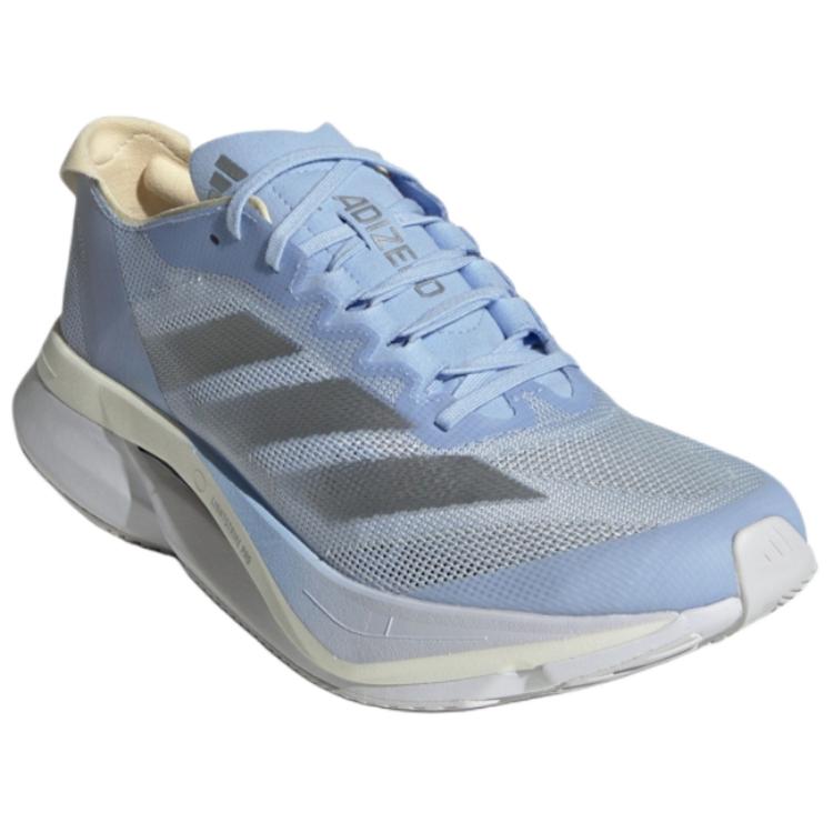 adidas Adizero Boston 12 Maraton Bostoński 2025 Damskie Sneakersy Niebieski Dash-Szary Matowy-Srebrny JP7914