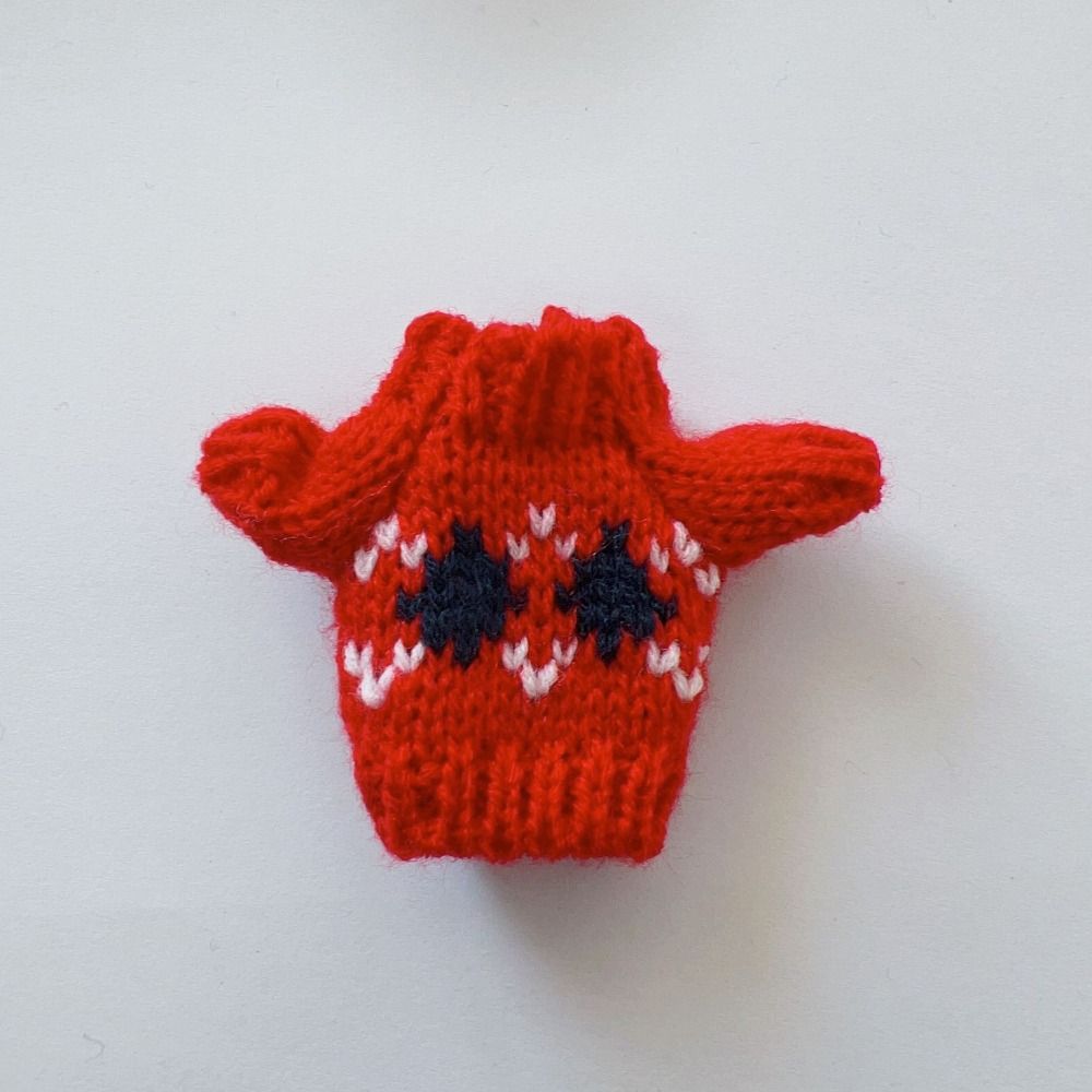 

Рождественский стиль Кукольный свитер Кукла-идол Плюшевая кукольная одежда для куклы Bjd 16 см/17 см Navy Red Snowflake