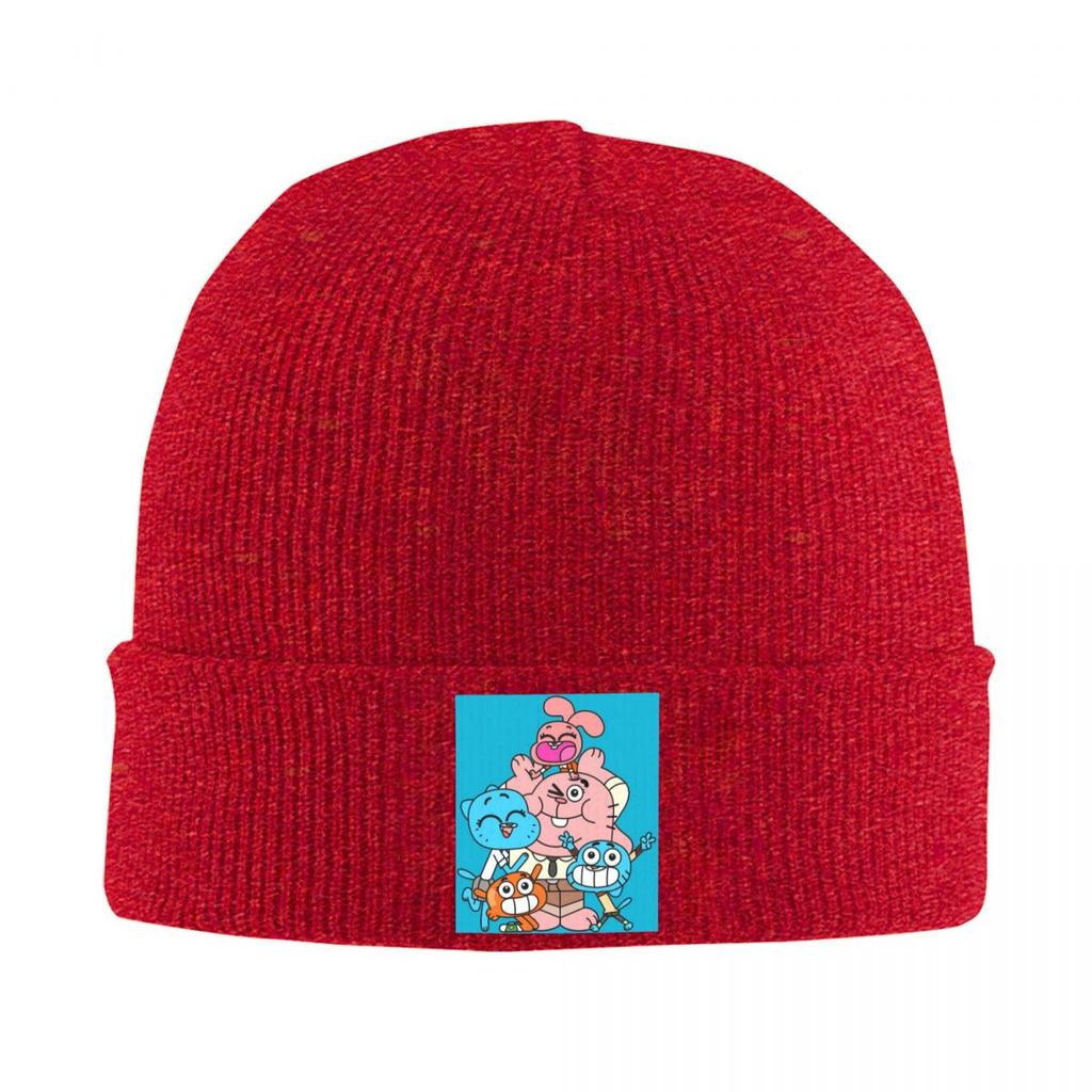 The Amazing World Of Gumball Warm Knitted Cap Fashion Bonnet Hat Autumn Winter Outdoor Beanies Hats for Unisex Adult