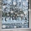 Reusable Winter Decorations 3PCS Christmas Snowflake Static Stickers, Cling Decals, PVC Indoor Wonderland Ornaments Home Decoration Clings for
