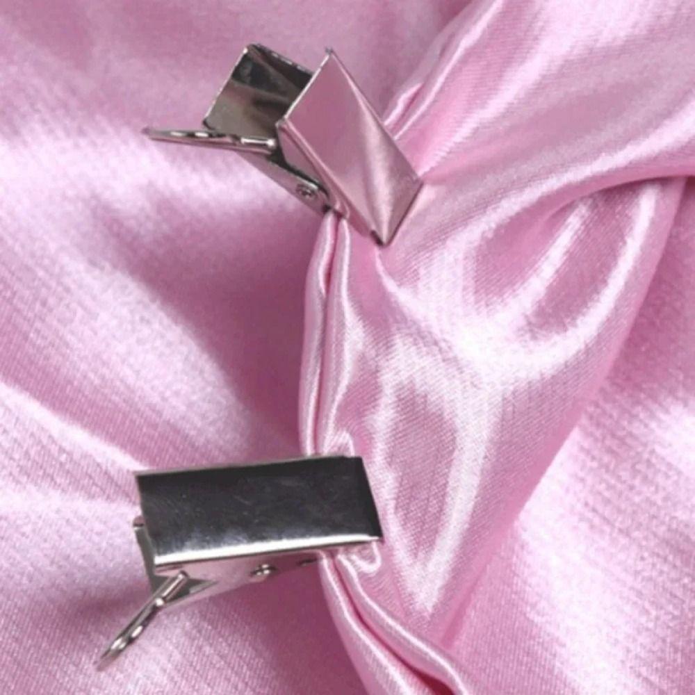 100Pcs Stainless Steel Drapery Crocodile Clip Hanging Drapes Clamp  Display Photos