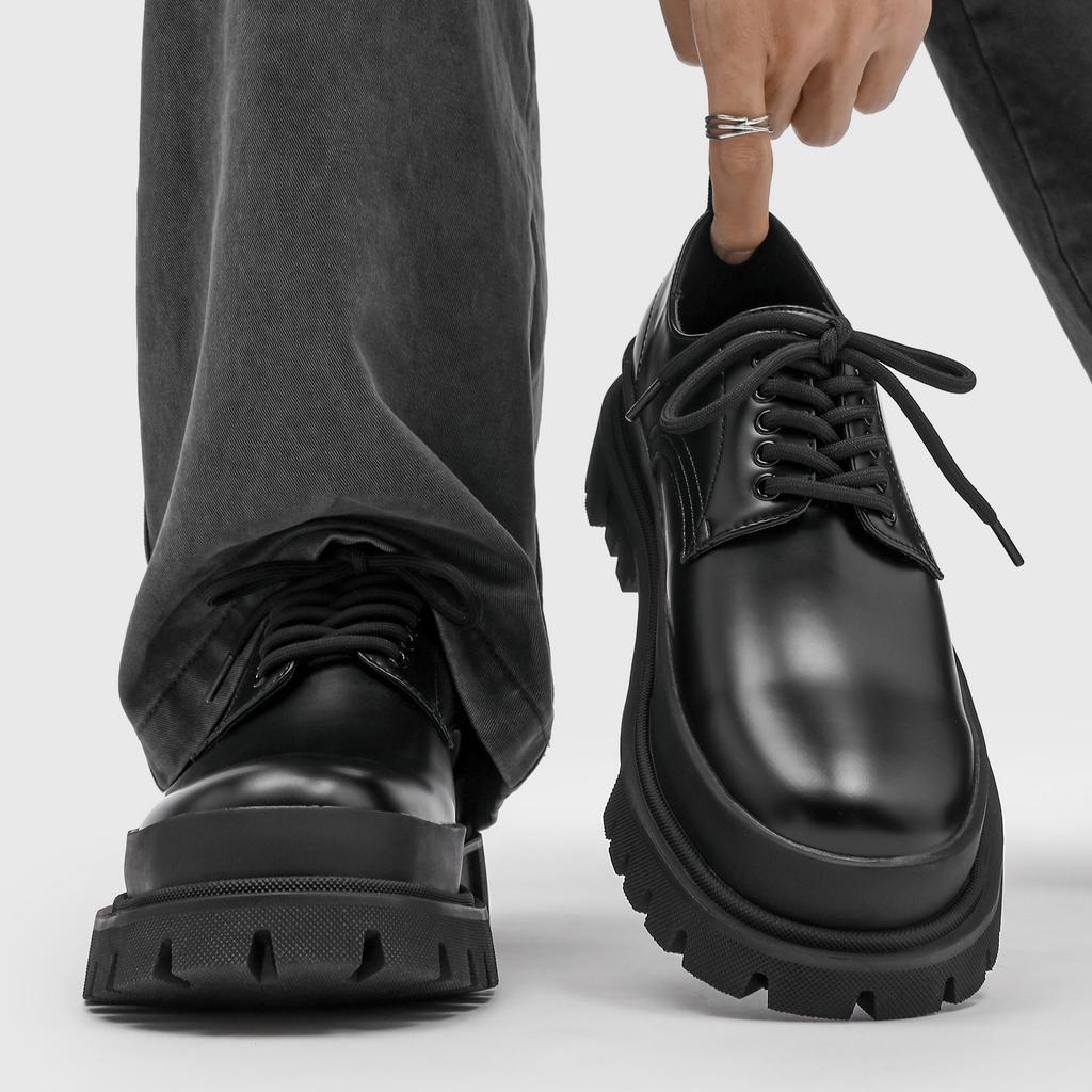 Fashion Casual Thick Soled Men's Leather Shoes Classic Comfort Style Work and Office Outdoor Fashion Street Party 38-46 Plus Size