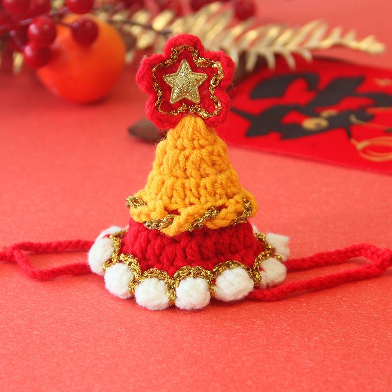 Cat Clothing Costume Pet Puppy Cat Christmas Decorative Collar Scarf Xmas Costume Pet Dress Up Handmade Drool Bib