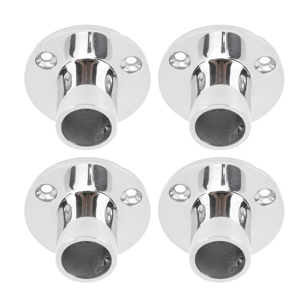 4 Pcs Hand Rail Round Base 1 Inch 316 Stainless Steel Corrosion Resistance Hand Railing Fitting for