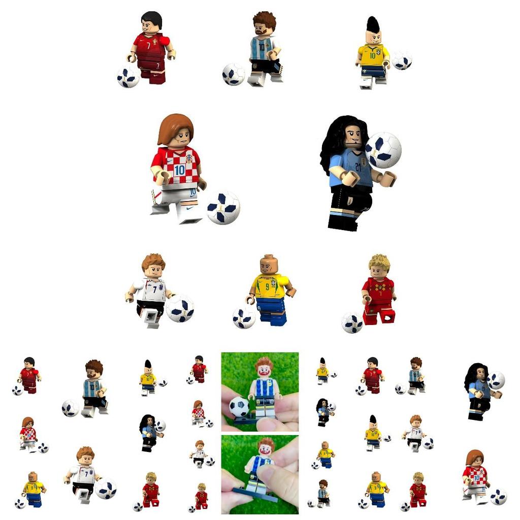 Xp013-020 Cross-border World Cup Compatible Lego Soccer Boy Building Blocks Abs Plastic Material