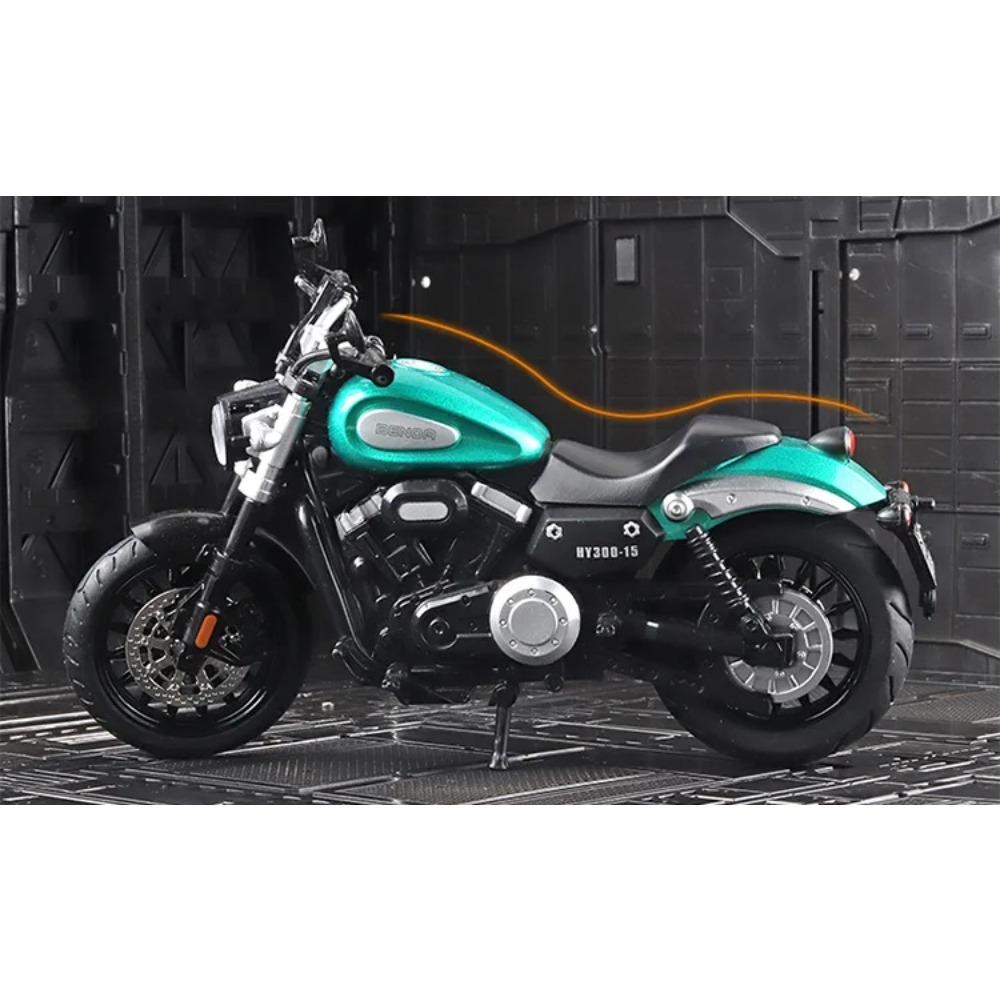 1/12 BENDA GINGERLLA 300 Diecast Motorcycle Model Toy Replica with Sound & Light Birthday Gift Christmas Gift Collection Bike