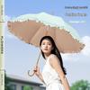 Yidengxia UV Protection Lace Trim Straight Umbrella