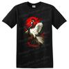 Red Crowned Crane T Shirt Dramatic Bird Art Gothic Moon Graphic Tee Gift Present