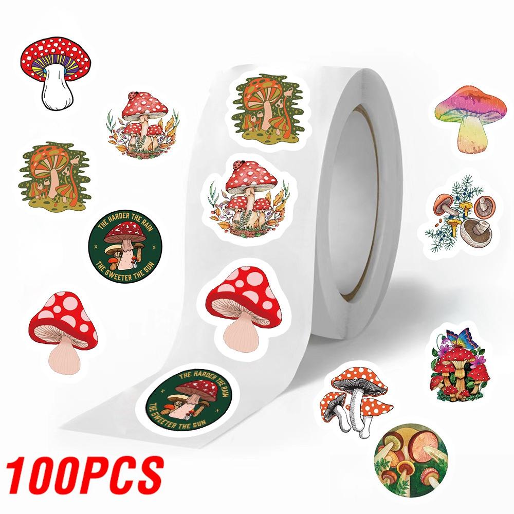 100-500Pcs High-Quality Children High-Quality Mushroom High-Quality Reward High-Quality Stickers High-Quality School High-Quality Students