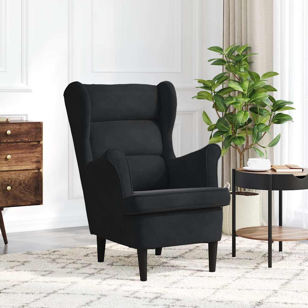 Armchair Black Velvet