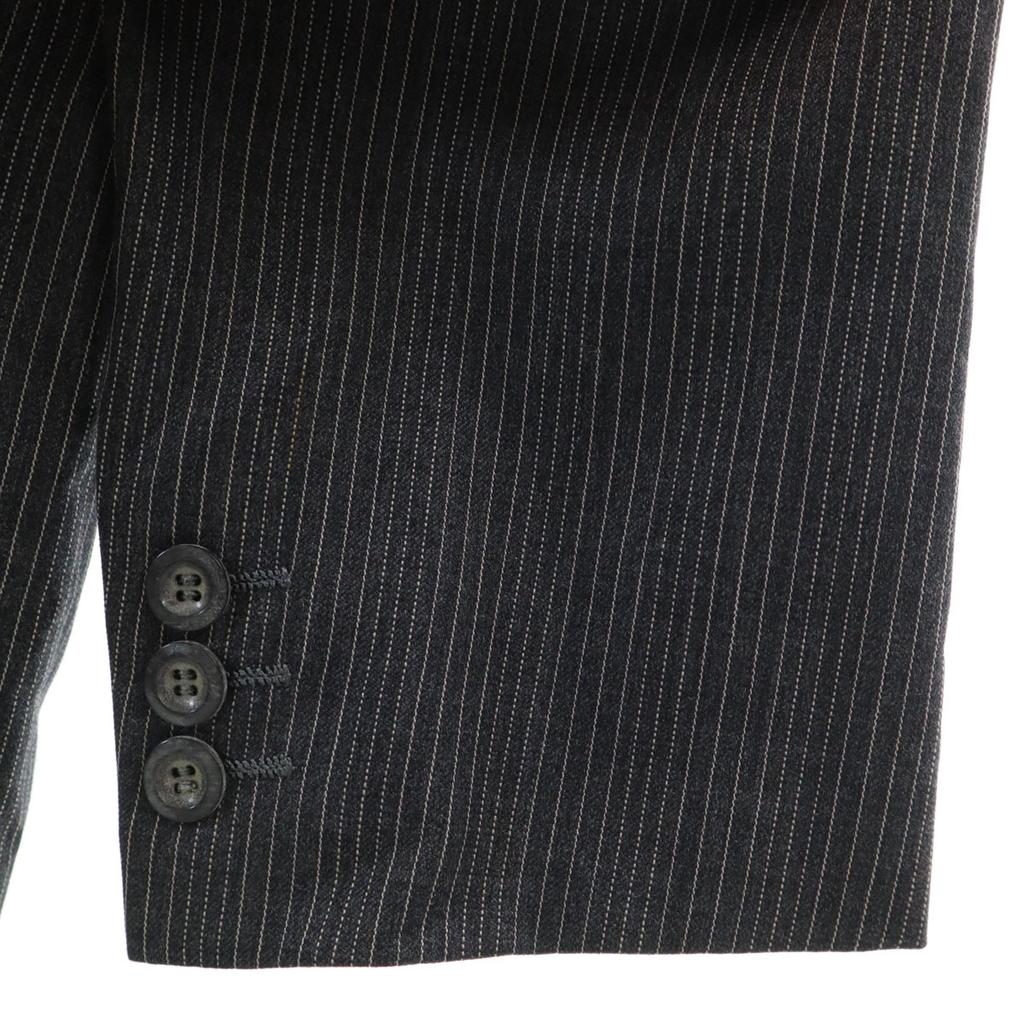 LANVIN Striped Pattern tailored jacket gray Men's Used