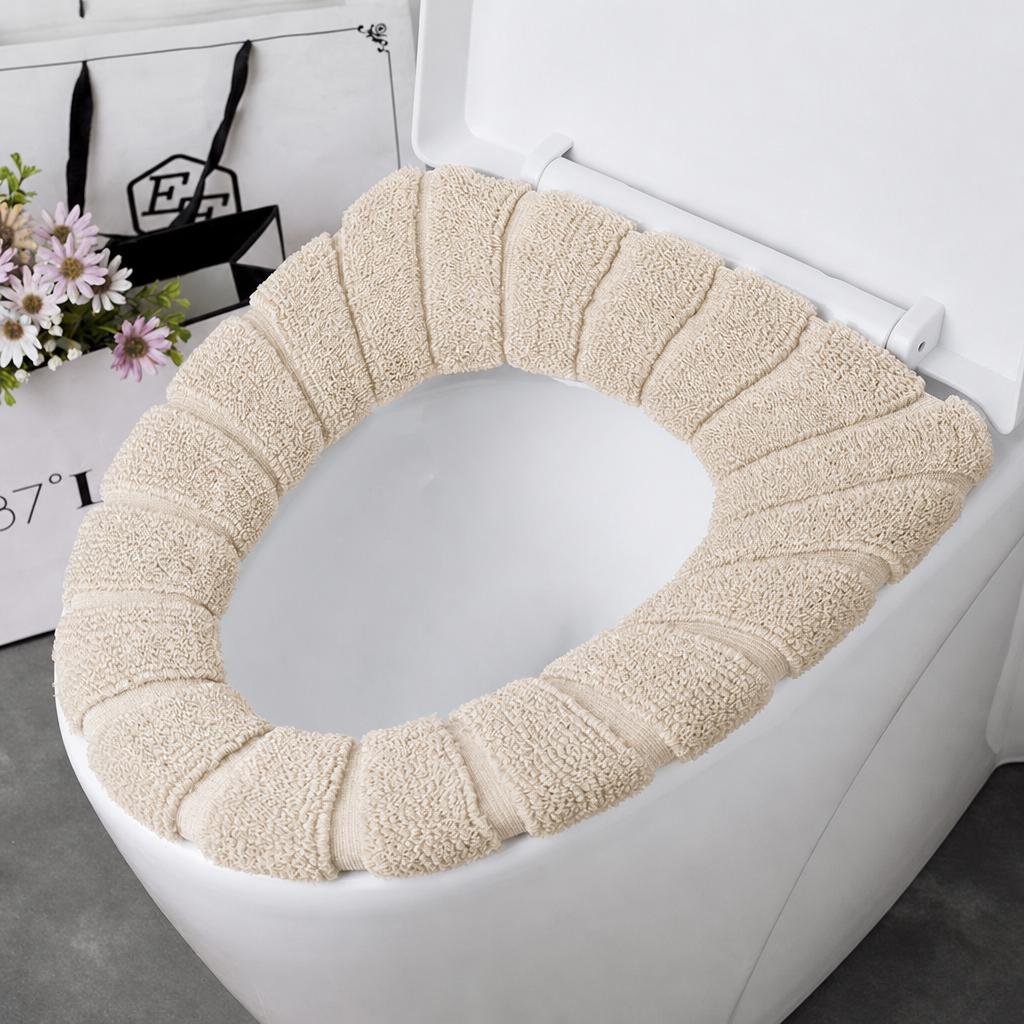 Housse de siège de toilette, 1 pièce, tapis doux et chauffant, lavable, housse de coussin, étui de siège de toilette, accessoires de bain pour la maison