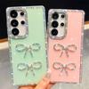 Handmade Sparkly Diamond Bowknot IMD Phone Case, Compatible with Samsung S23 Ultra/S24/S25 & A07/A15/A16/A17/A26/A35/A36/A55/A56