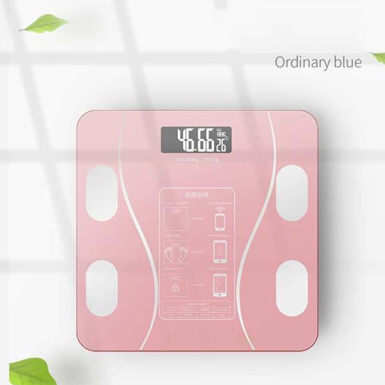 Stylish Digital Scale USB Powered Good Load Bearing Tempered Glass LCD Display Smart Scale