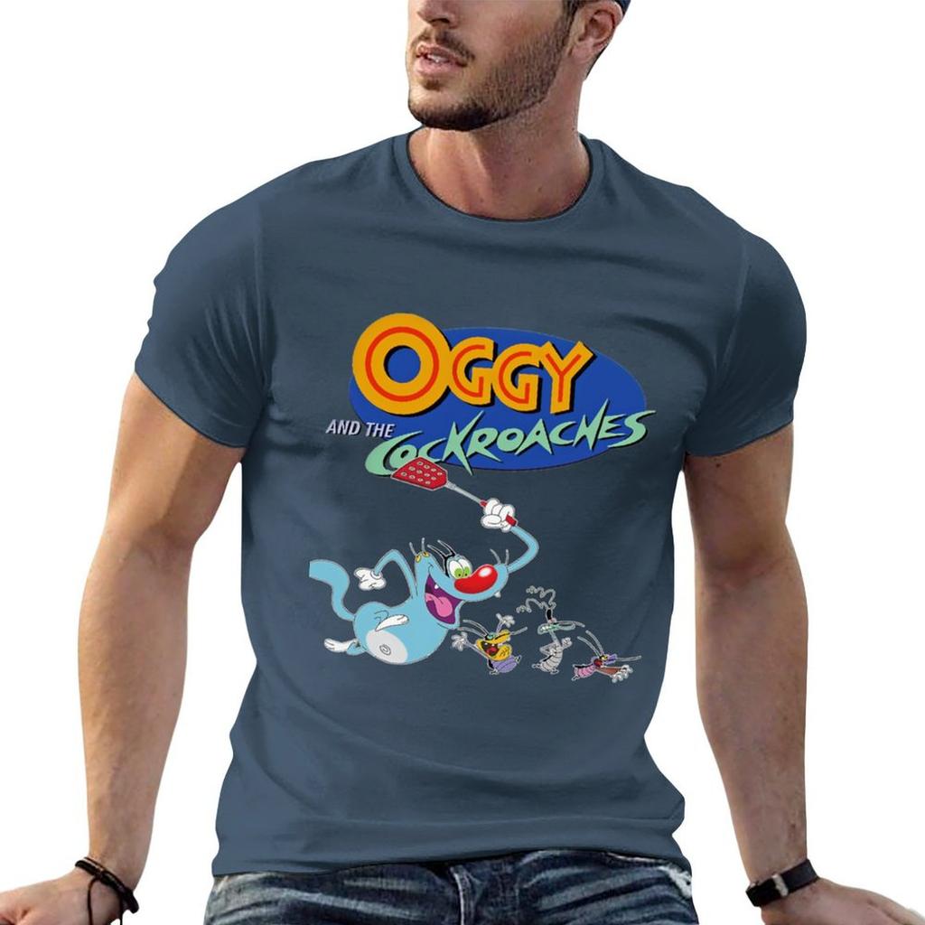 Oggy und die Kakerlaken (72) T-Shirt Mann T-Shirt Ästhetische Kleidung T-Shirts für Männer Grafik