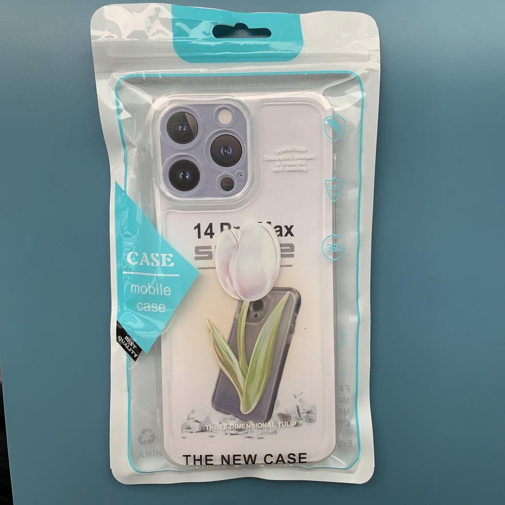 Flower Couple 17 Space Case for Apple 16 Promax Phone Case 15 Transparent Colorful Soft Protective Cover