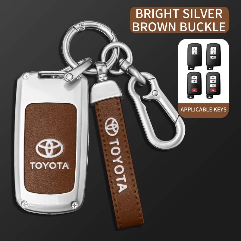 Car Key Case Full Cover Styling Accessories For Toyota RAV4 Highlander Avalon Sequoia Tundra Tacoma 4Runner Land Cruise Prius