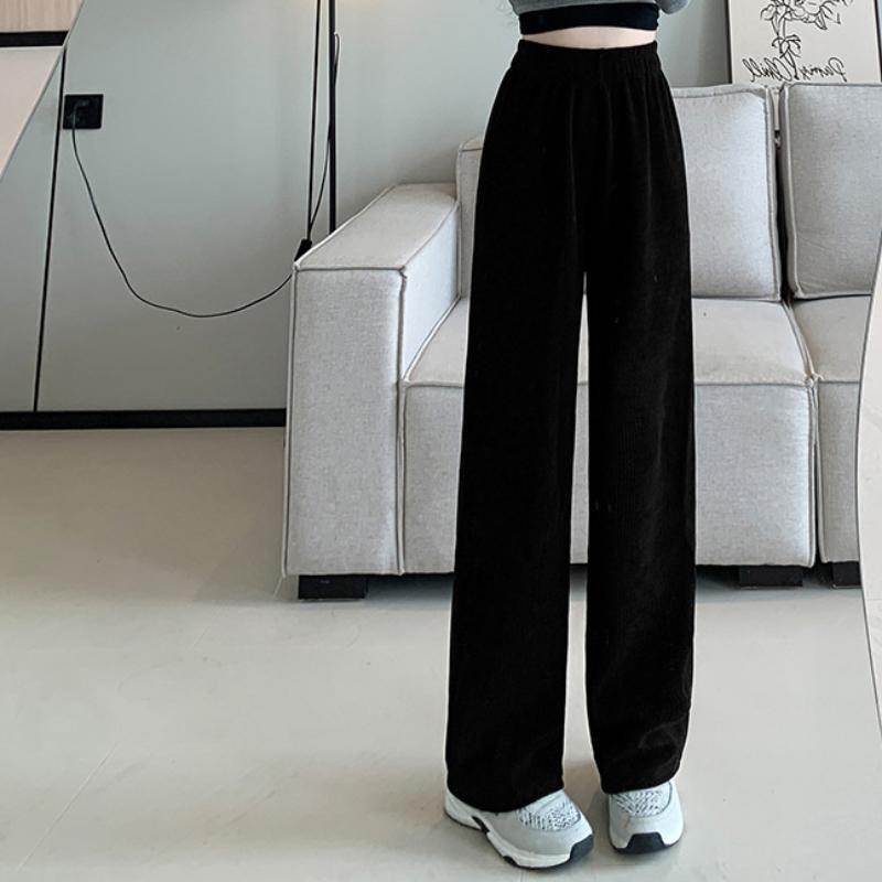 

Шенилловые брюки широкие от бедра для женщин на весну и осень, новые свободные прямые брюки с высокой посадкой, повседневные брюки, волочащиеся по полу XL