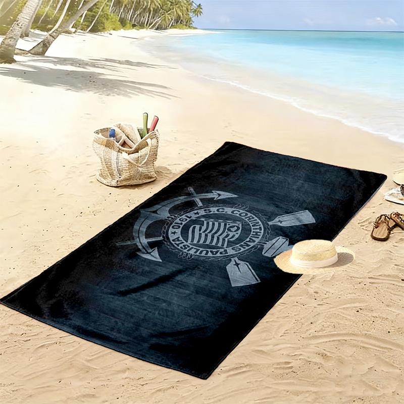SC Corinthians Paulista Print Beach Towel, Large Soft Quick Dry Towel for Beach Camping Swimming