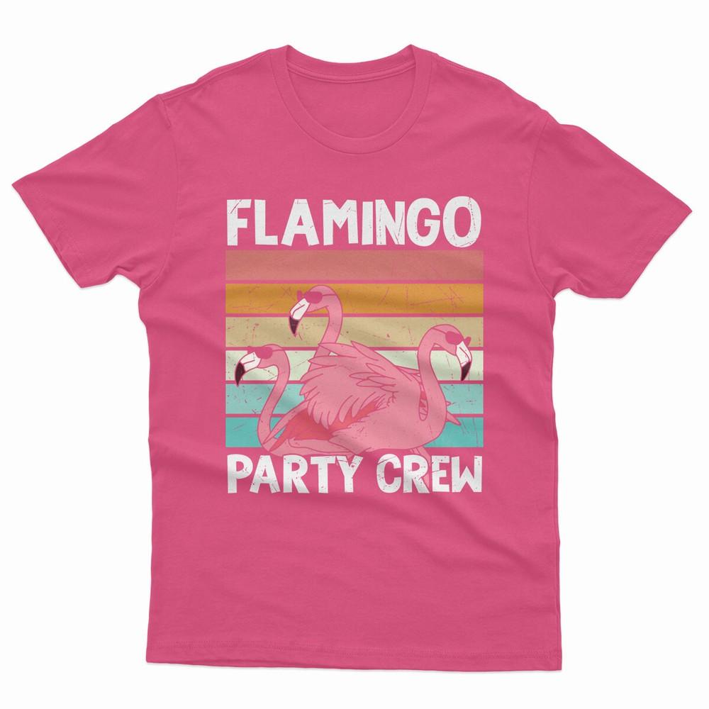 Flamingos Party Crew Pink Lesser Flamingos Funny Bird Lover T Shirt P1OrA