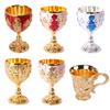 Creative Mini Wine Cup 30ML Retro Metal Fake Antique Vintage Carved Chalice Gold European Style Home Bar Tool
