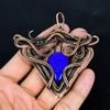 Lapis Lazuli Pendant Handmade Gemstone Jewelry, 999 Copper Wire Wrapped Pendant ,Unique Design Jewelry Pendant