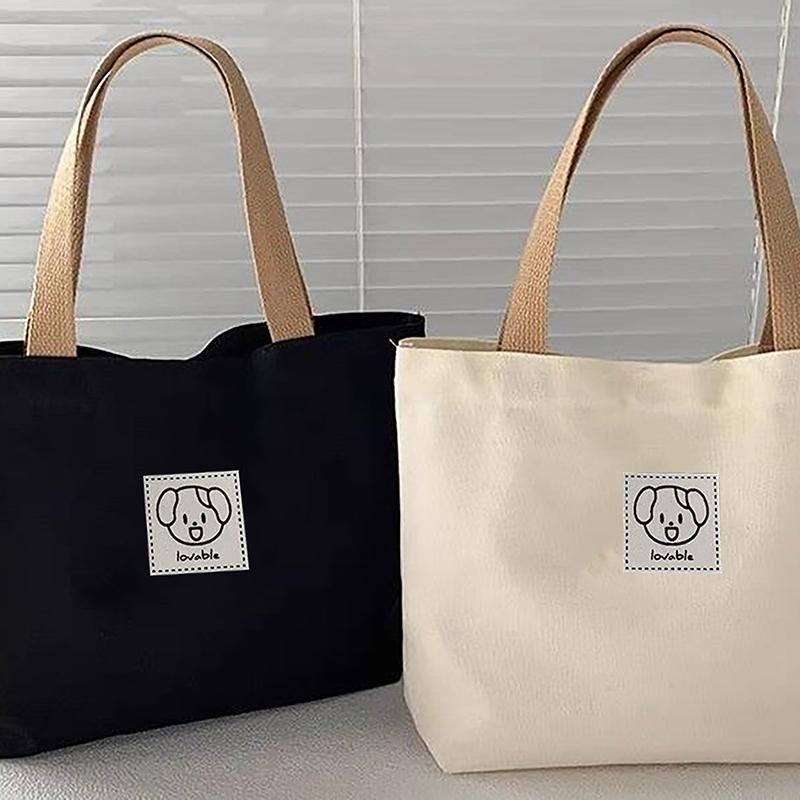 Canvas Women'S Handbag Cute Travel Picnic Food Bag Lunch Bag